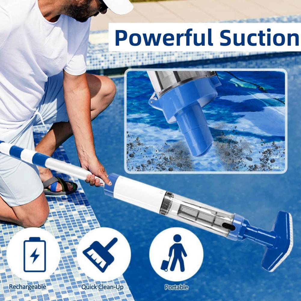 Pool Vacuum Manual - Zwembadpuinreiniger Krachtige draadloze zwembadstofzuiger voor inbouwzwembaden