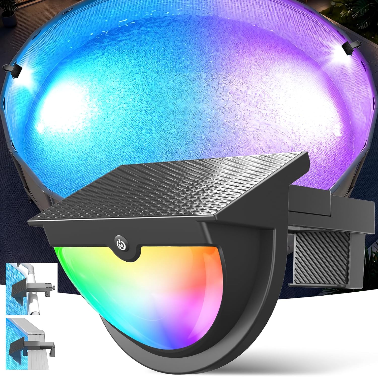 Pool Light Solar Rechargeable - Zonne-zwembadverlichting voor alle seizoenen, meerkleurig