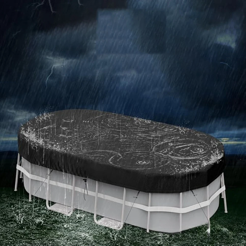 Pool Cover Waterproof - Ovale zwembadafdekking op zonne-energie Rechthoekige zwembadafdekking
