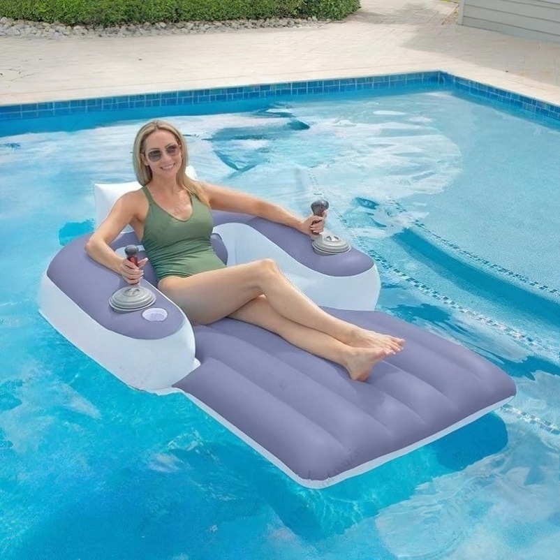 Pool Lounger Inflatable - Nieuwe opblaasbare waterstoel met elektrische voortstuwing,
