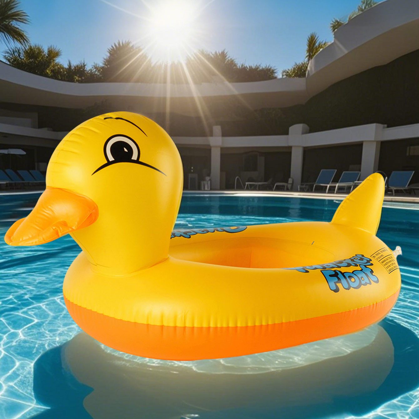 Pool Float Ring Inflatable - 1PC eendvormige verdikte opblaasbare okselvlotter met