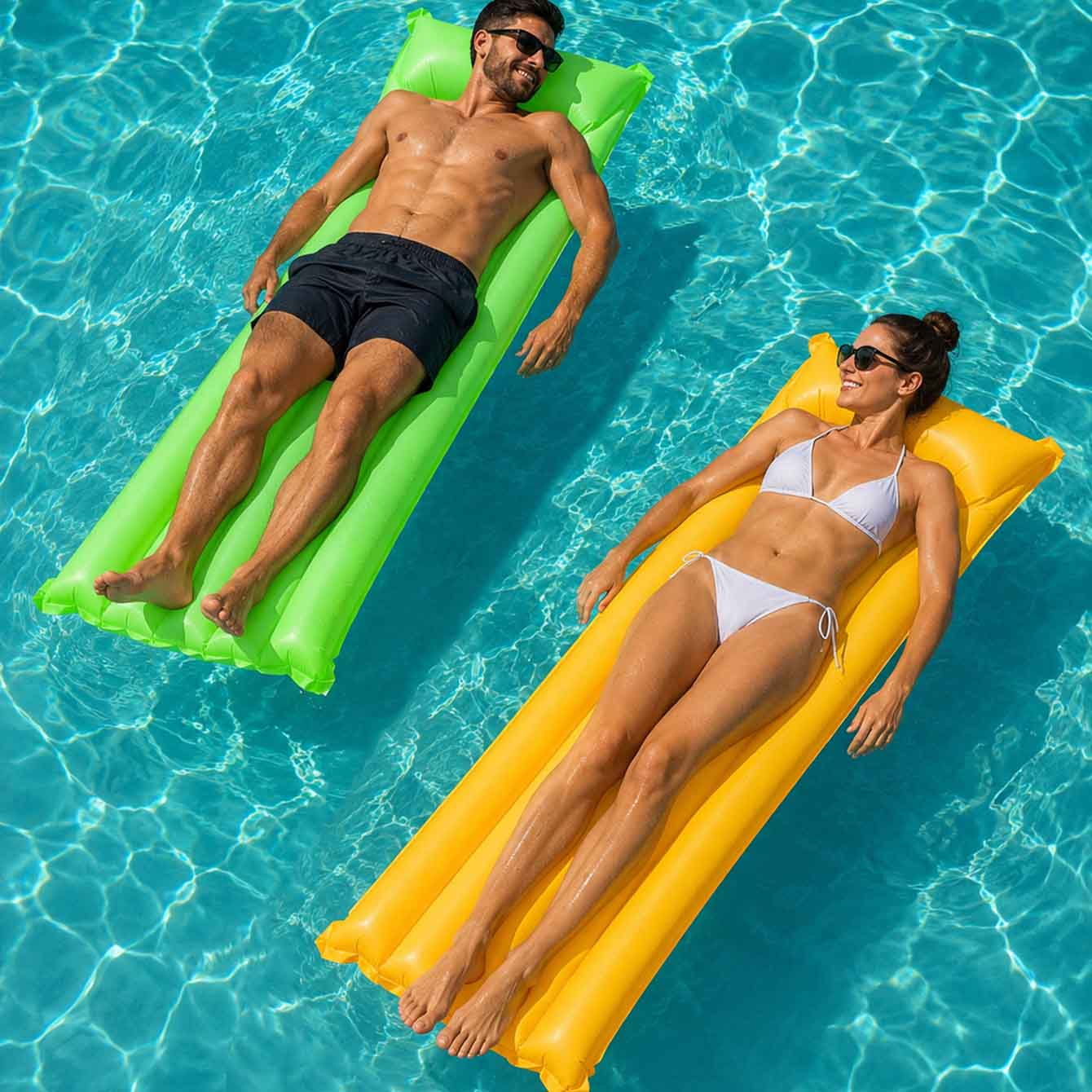 Pool Float Ring Inflatable - 1PC Pool Float Bed Opblaasbaar zwemmatras
