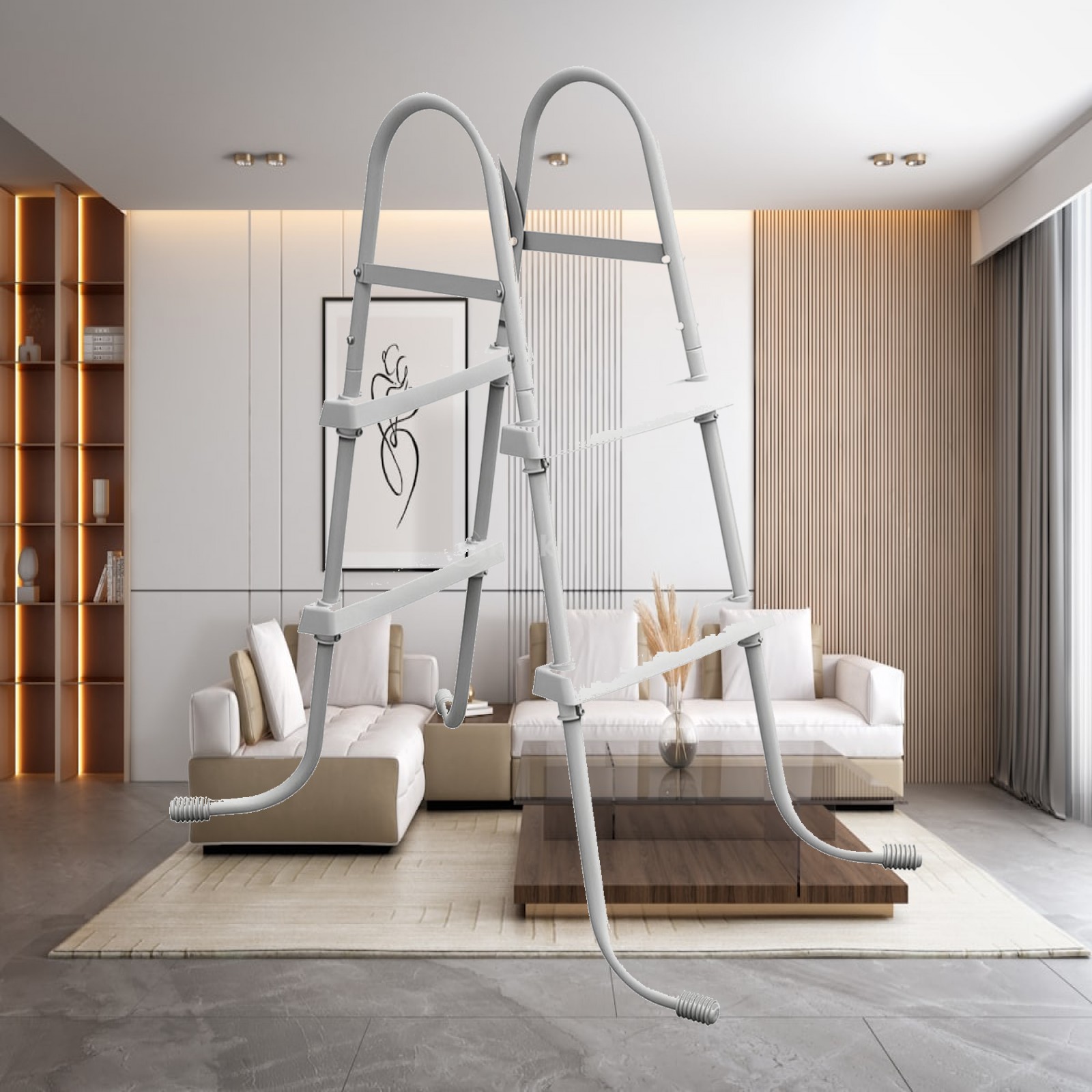 Pool Ladder Above Ground - A-vormige zwembadtrap, stabiel bovengronds, duurzaam en