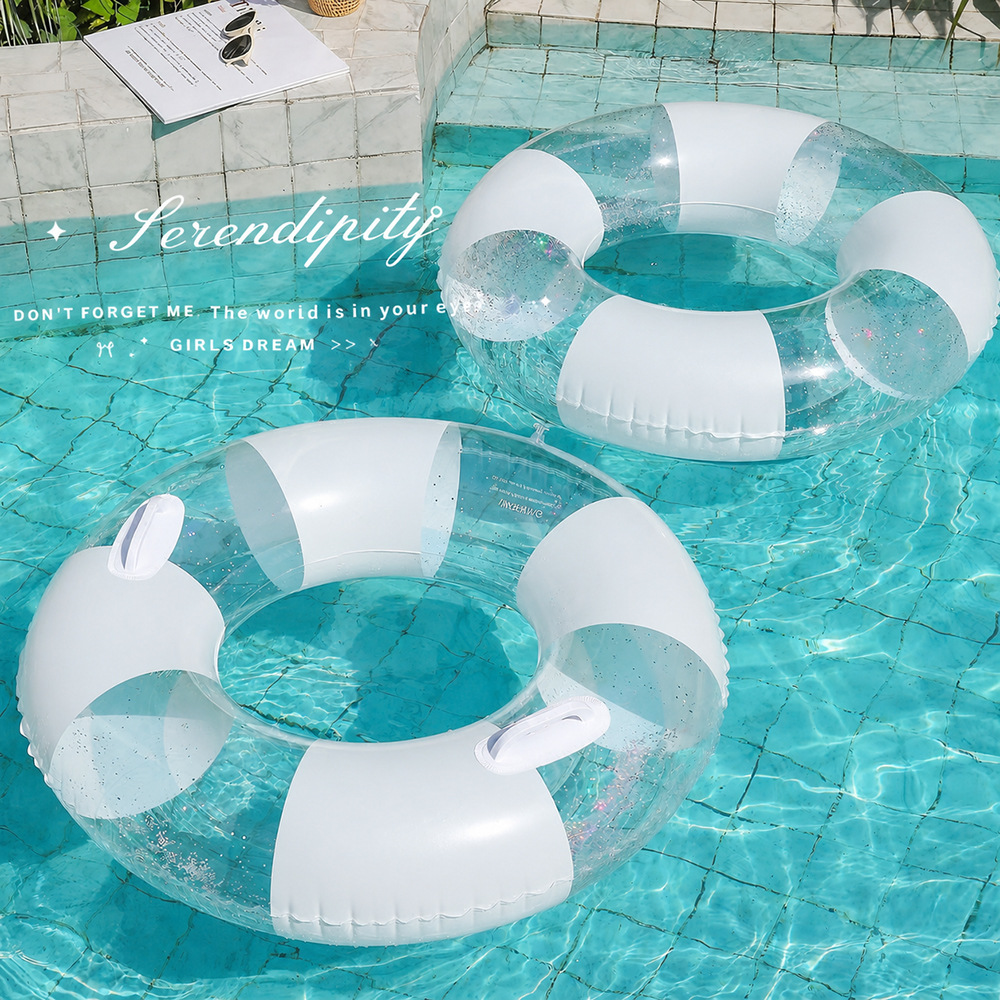Pool Lounger Inflatable - Transparante zwemring voor volwassenen, verdikte opblaasbare