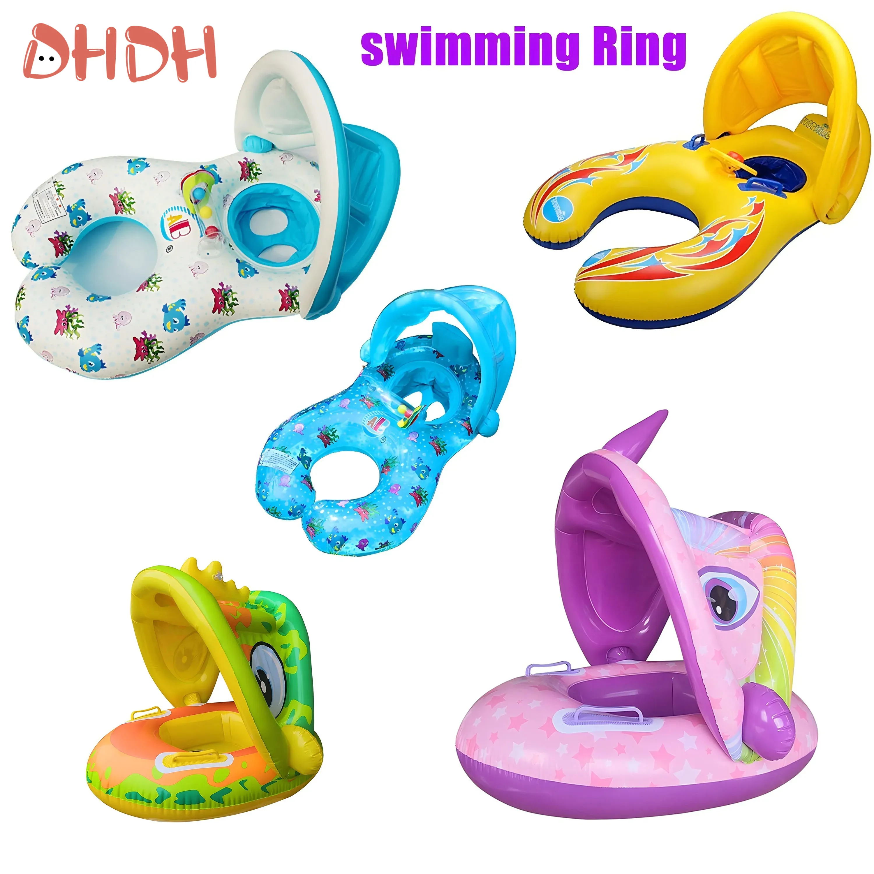 Babyzwemband met zonnescherm – - Pool Float Ring Inflatable recensie en prijs