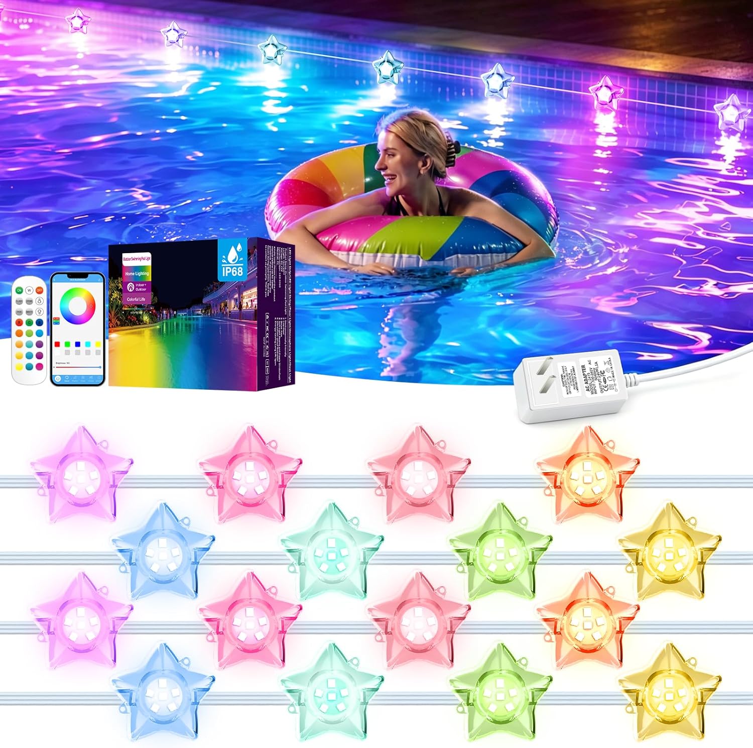 Zonne-zwembadverlichting voor  - Pool Light Solar Rechargeable recensie en prijs