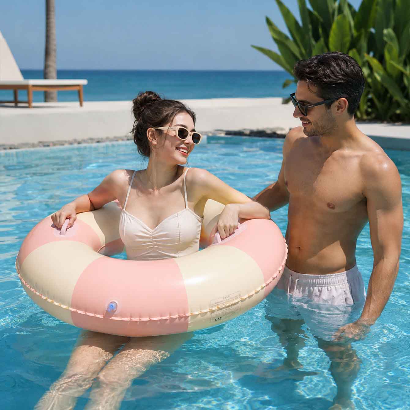 1PC opblaasbare zwemring met h - Pool Float Ring Inflatable recensie en prijs