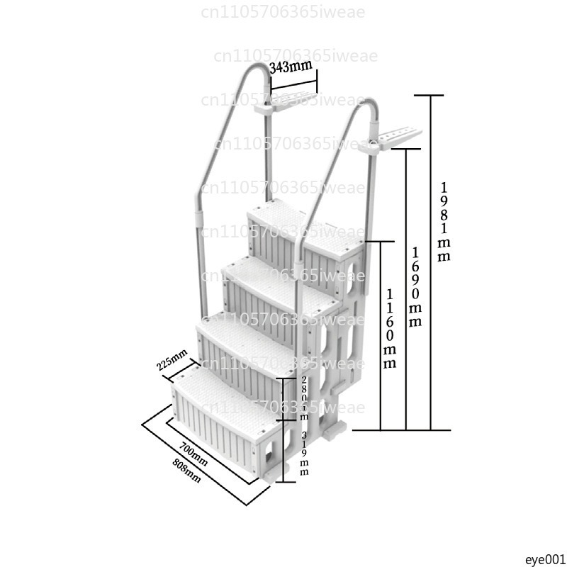 Zwembadtrap Klassieke stijl 4- - Pool Ladder Above Ground recensie en prijs