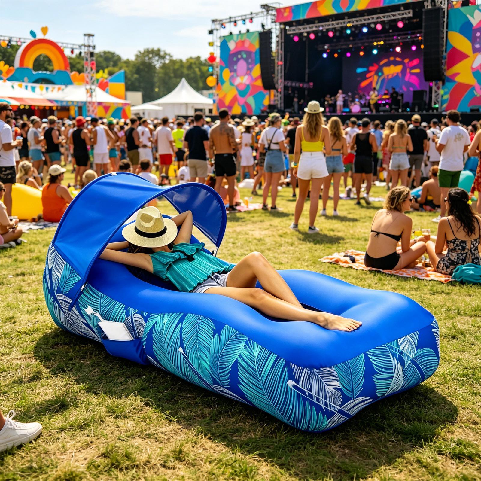 Opblaasbare ligstoel met zonne - Pool Lounger Inflatable recensie en prijs