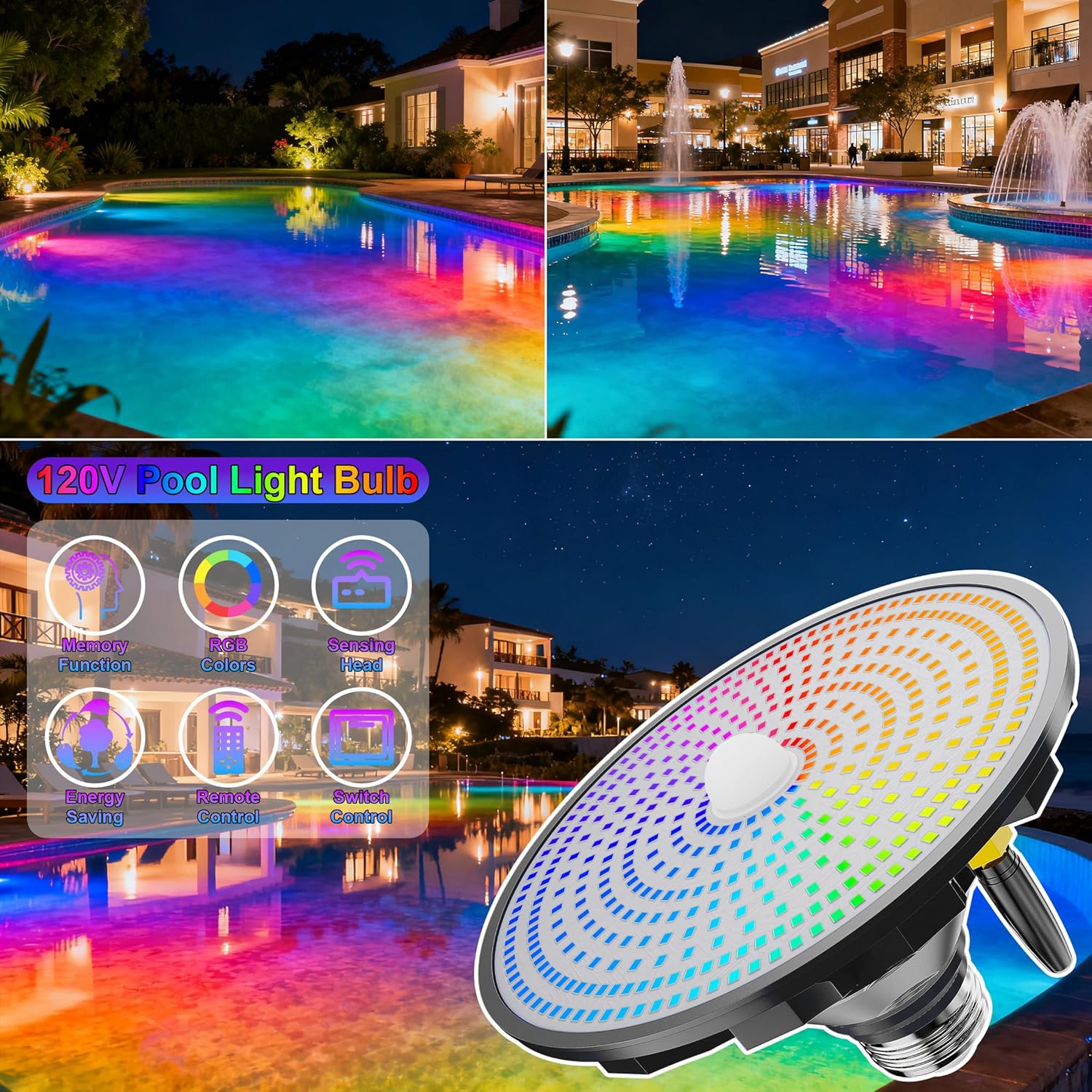 Zonne-zwembadverlichting voor  - Pool Light Solar Rechargeable recensie en prijs