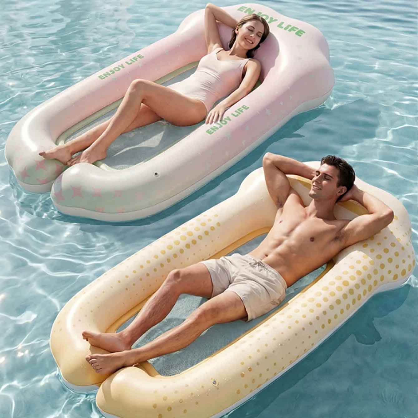 Opblaasbare waterhangmat zwemb - Pool Lounger Inflatable recensie en prijs