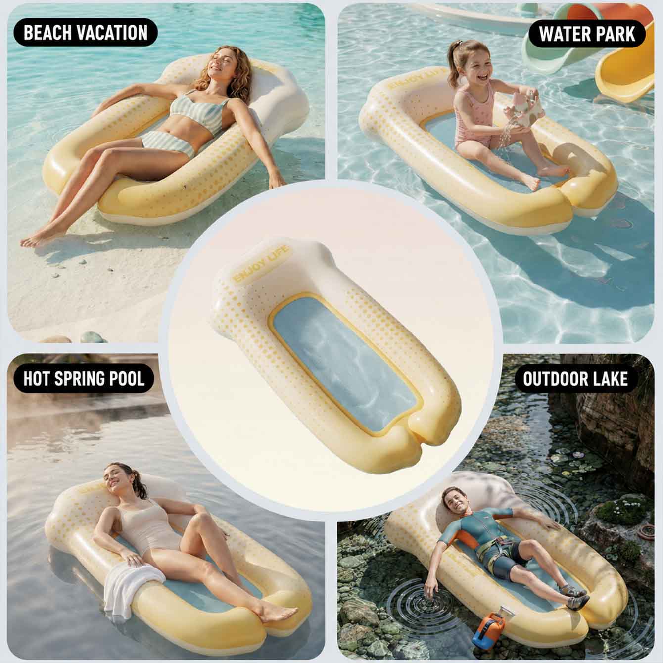 Opblaasbare waterhangmat zwemb - Pool Lounger Inflatable recensie en prijs