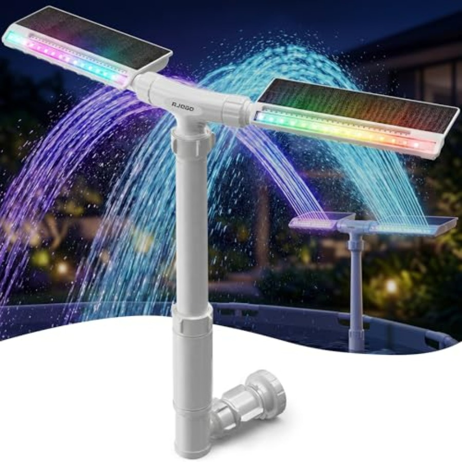 Zonne-aangedreven zwembadfonte - Pool Light Solar Rechargeable recensie en prijs