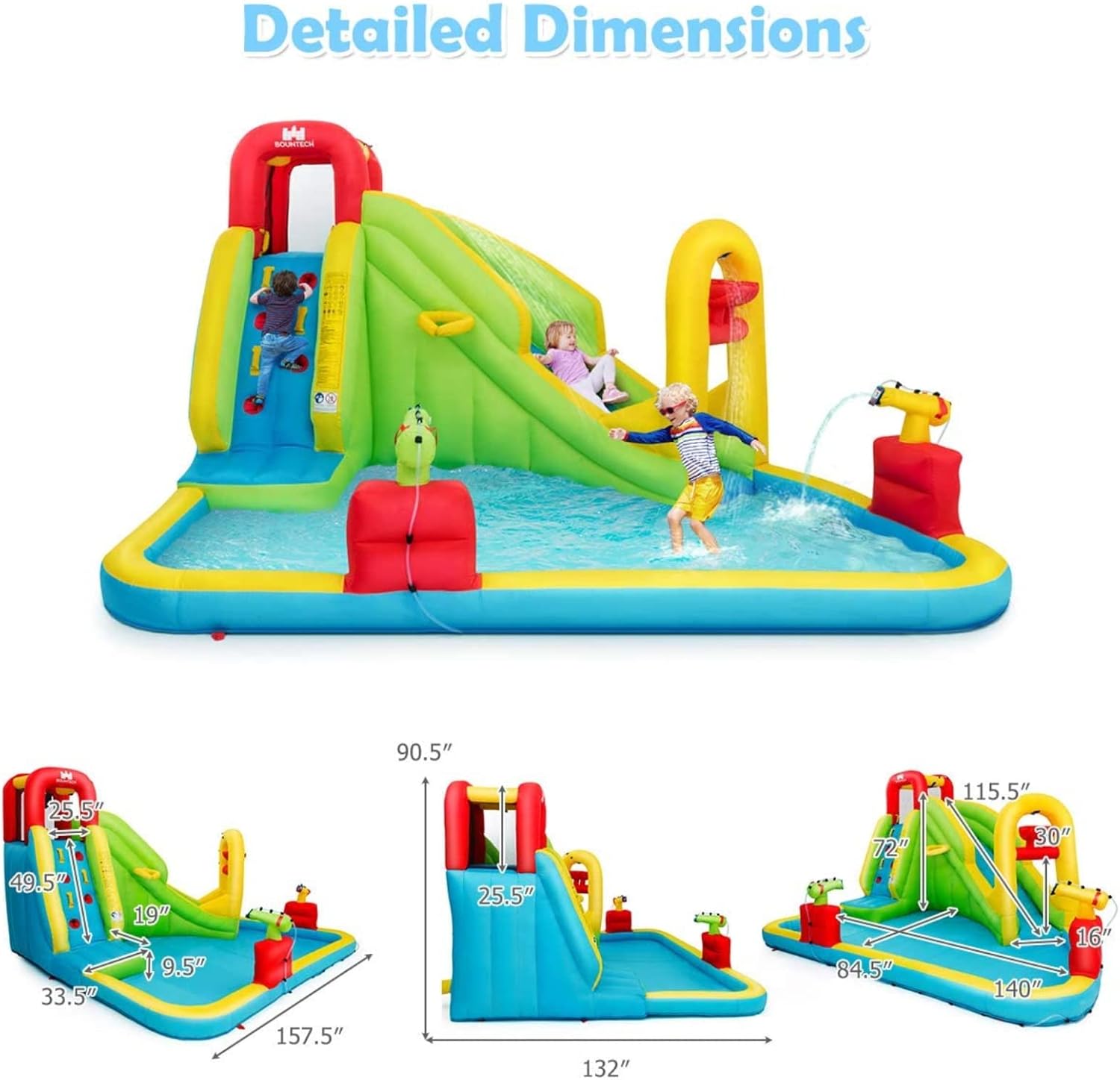 Mega Opblaasbaar Waterpark Spr - Water Slide Inflatable recensie en prijs