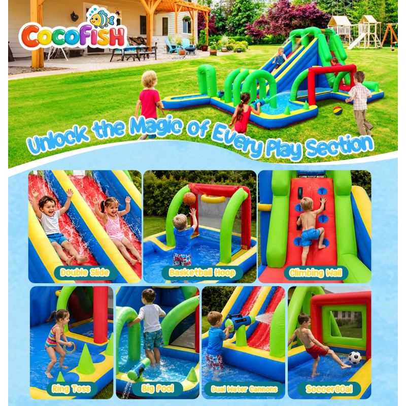 Cocofish Groot Opblaasbaar Wat - Water Slide Inflatable recensie en prijs