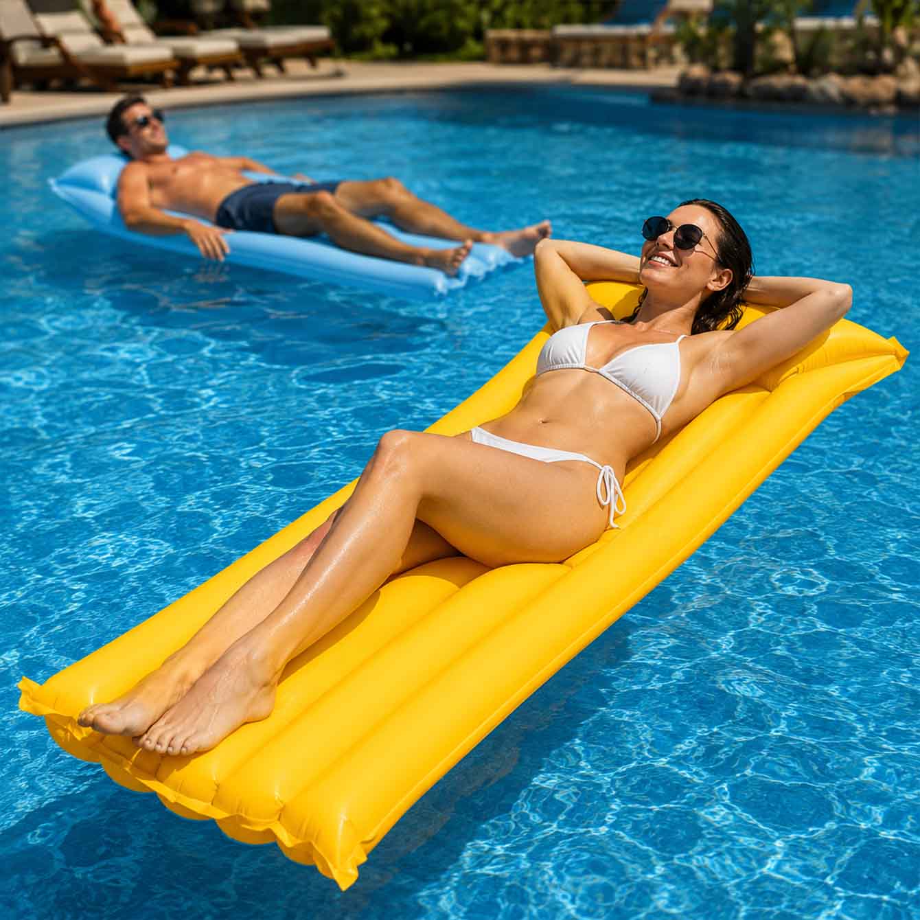 1PC Pool Float Bed Opblaasbaar - Pool Float Ring Inflatable recensie en prijs