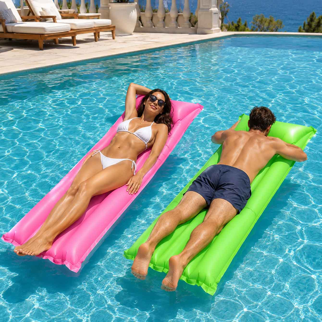 1PC Pool Float Bed Opblaasbaar - Pool Float Ring Inflatable recensie en prijs